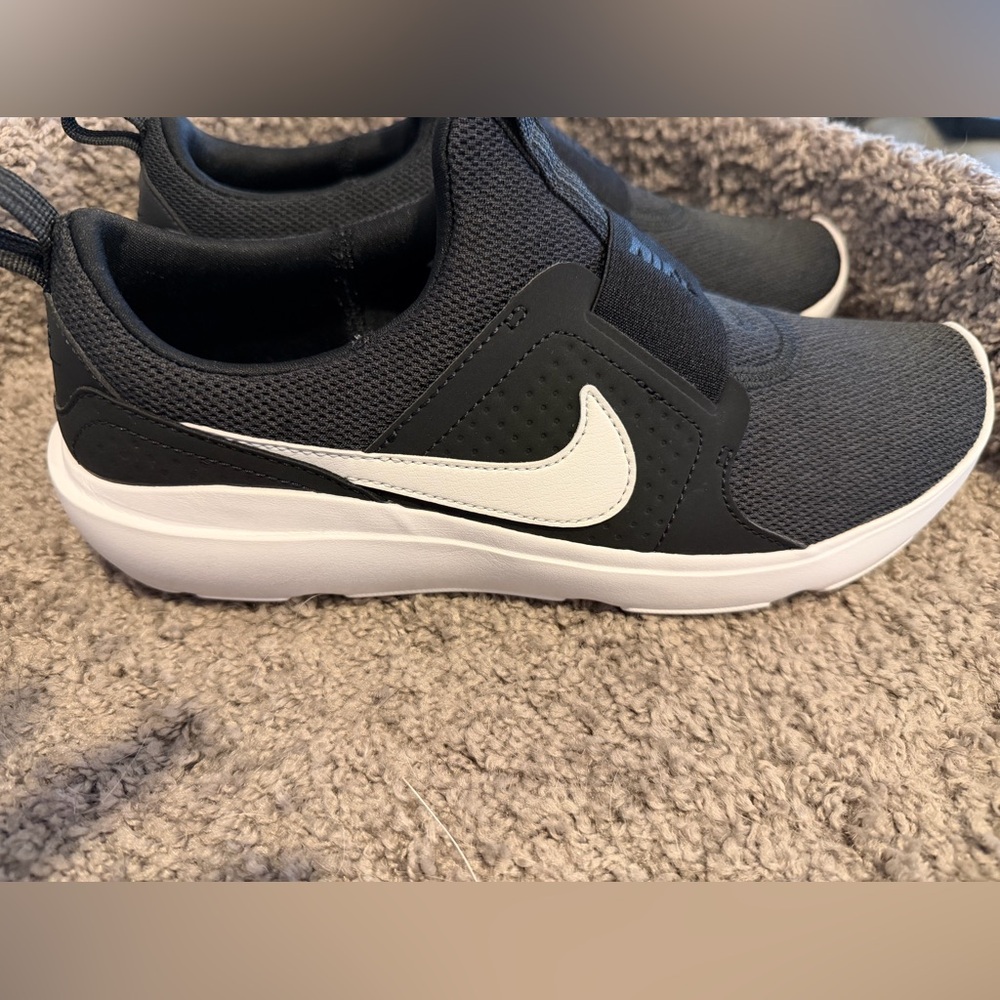 Nike Black and White Slip-On Athletic Shoes